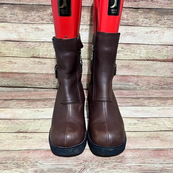 Double H Brown Leather Chuncky Boots - Picture 5 of 10